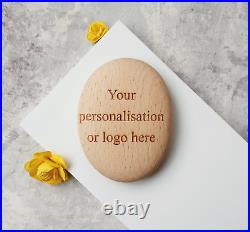 Personalised Large Wooden Pebbles Pebble Art Custom Engraved