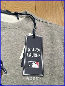 Polo Ralph Lauren NY Yankees Bear Crew Neck Sweatshirt GRAY ALL SIZES