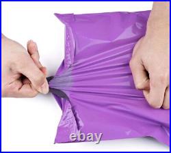 Purple Coloured Mailing Bags Strong Polythene Postage Plastic Mail Seal All Size