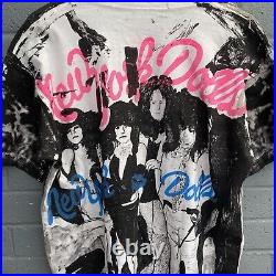 Rags 72 New York Dolls All over Print Short Sleeve Tshirt Size Large L