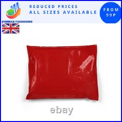 Red Mailing Bags All Sizes Poly Postage Large Strong Self Seal Plastic Postal