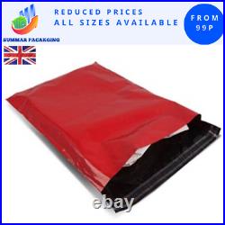 Red Mailing Bags All Sizes Poly Postage Large Strong Self Seal Plastic Postal