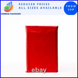 Red Mailing Bags All Sizes Poly Postage Large Strong Self Seal Plastic Postal