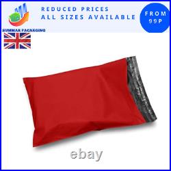 Red Mailing Bags All Sizes Poly Postage Large Strong Self Seal Plastic Postal