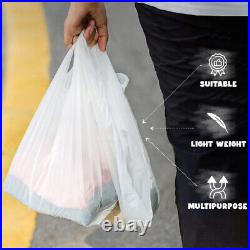 Reusable Plastic Vest Carrier Bags Assorted Colors for Grocery All Sizes