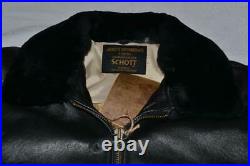 Schott Nyc G1s G-1 Leather Flight Jacket Black All Sizes Brand New Authentic