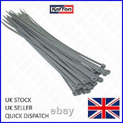 Silver / Grey Cable Ties. All Sizes Small, Medium & Large Size Zip Tie Wraps
