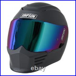 Simpson Speed Full Face Matt Black Full Face Motorcycle Helmet Free Dark Visor