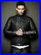 Slim Fit Men's NEW Genuine Lambskin Rider 100% Black Leather Jacket Quilted