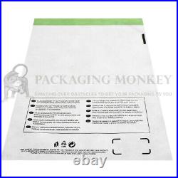 Strong 100% Recyclable Clear Mailing Bags Mailers Postal Bags All Sizes/qty's