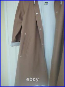Stutterheim Calf Length Women's Raincoat / Large BNWT Mosebavk. Sandalwood £200
