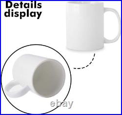 Sublimation Mugs 11oz Blank Plain White Large Handle Coffee Mug with Gift Boxes