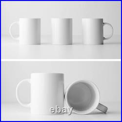 Sublimation Mugs 11oz Blank Plain White Large Handle Coffee Mug with Gift Boxes