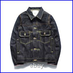 TYPE2 16oz Selvage Denim Jacket Men's Vintage Casual Overalls Heavyweight Coats