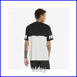 T-shirt Training Men Puma Power Colorblock 84738901 White-Black