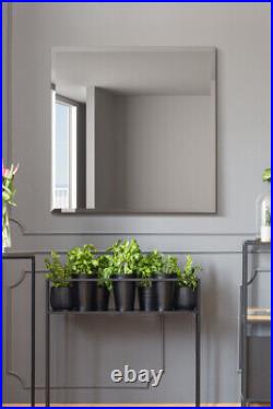 The Moderni New Large All Glass bevelled Square Wall Mirror 31x 31 (80x80cm)