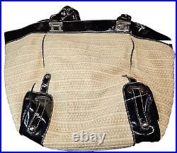 Trendy Large Rafe New York Straw Handbag Carry All Roomy