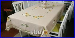 Ukrainian linen tablecloth with embroidery 130×180 cm souvenir, Ukrainian handma