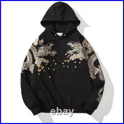 Unisex Dragon Embroidery Hoodie