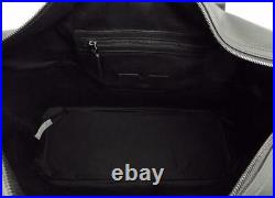 Versace Collection Black Leather hold-all Bag Shoulder Bag /Business Travel Case