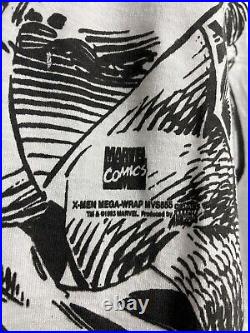 Vintage 1993 X-Men Marvel Comic Images Megaprint All Over Tee Shirt Size Large