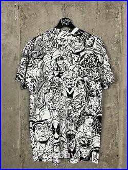 Vintage 1993 X-Men Marvel Megaprint All Over Graphic Promo Tee Shirt Size Large
