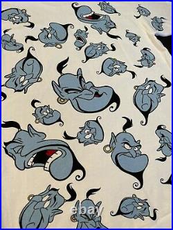 Vintage Aladdin Genie Disney All Over Print Shirt Single Stitch Movie 90s USA L