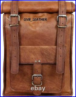 Vintage All Stuff Large Genuine Leather Back Pack Laptop Rucksack Travel New Bag