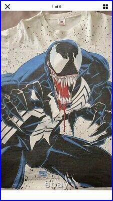 Vintage Marvel Venom New Sealed Shirt Comic Images 1993 Asm 316 All Over Print L