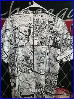 Vintage New 1993 Xmen Mega Print T Shirt Size Large All Over Marvel Comic Images