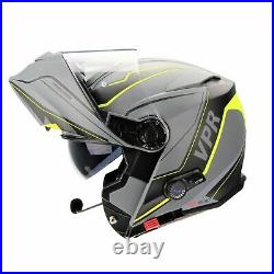 Viper Rs-v171 Blinc Bluetooth Flip Front Modular Motorcycle Helmet Zone Yellow