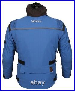 Weise Onyx Evo Jacket Men's All Season Blue Waterproof Motorcycle Jacket NEW