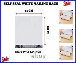 White Coloured Postal Mailing Bags Postage Plastic Packaging Parcel Bags