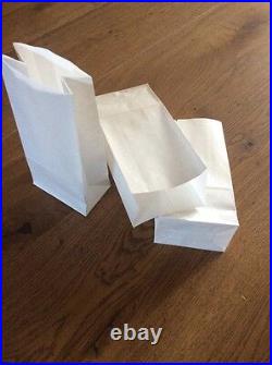 White Kraft Paper Block Bottom Sweet Bags Small and Large