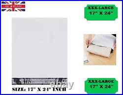 White Mailing Bags Strong Poly Mailer Self Seal Small to xxx-Large