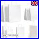 White Paper Bags With Handles Small Large Carrier 100 50 10 For Party Gift Sweet