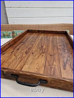 X-Large Rustic Reclaimed Wood Serving Tray / Farmhouse Tray / Serving Platter