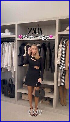 ZARA Black Crepe Cut-Out Mini Dress 2450/536 ALL SIZES