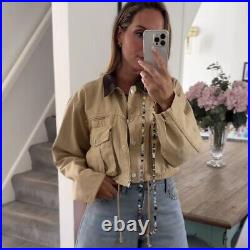 ZARA Camel Cropped Jacket 5520/071 UK Buyers Get It Faster